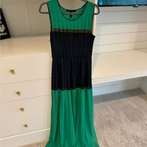 BCBGMaxAzria Green and Black Maxi Dress
